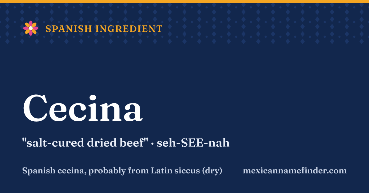 Cecina means salt-cured dried beef