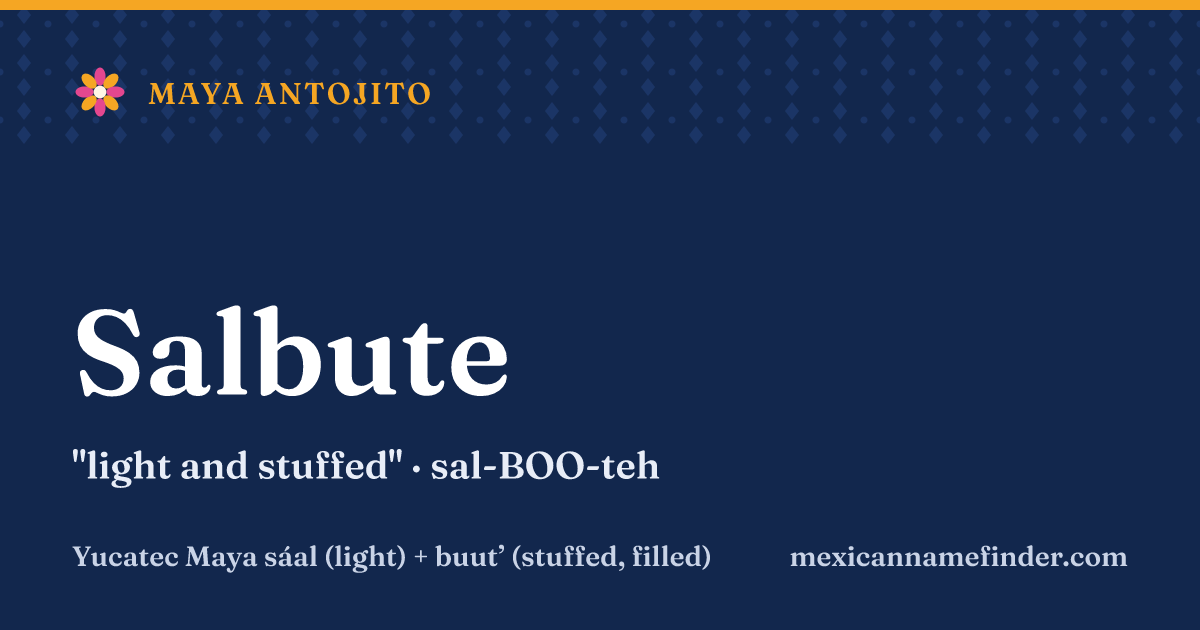 Salbute means light and stuffed
