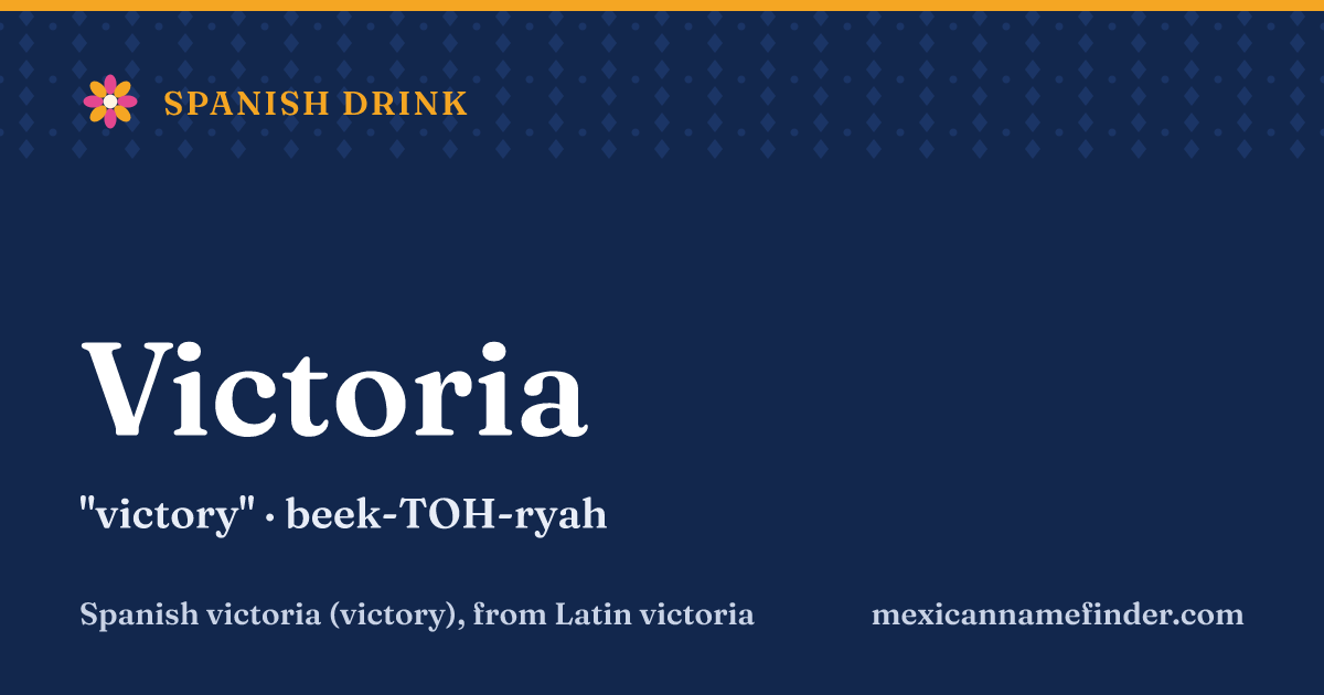 Victoria means victory