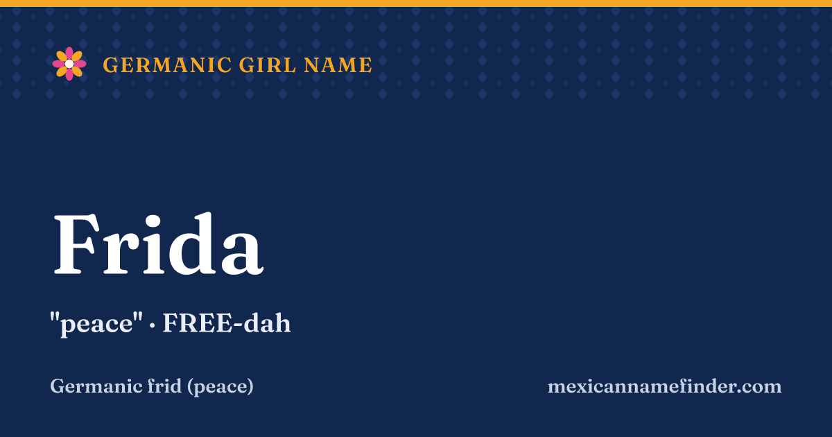 Frida means peace