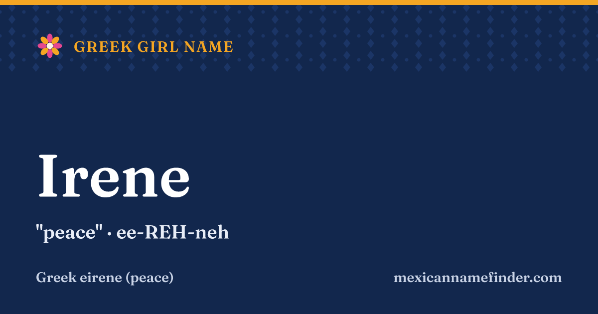 Irene means peace