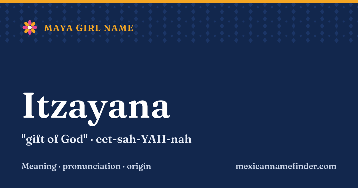 Itzayana means gift of God