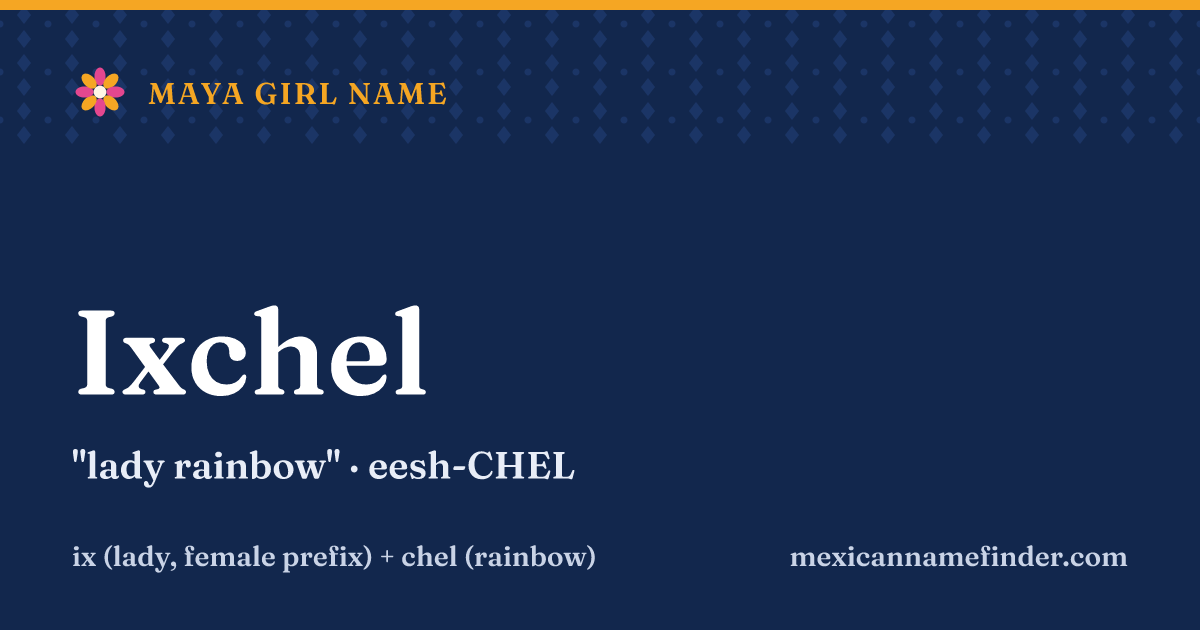 Ixchel means lady rainbow