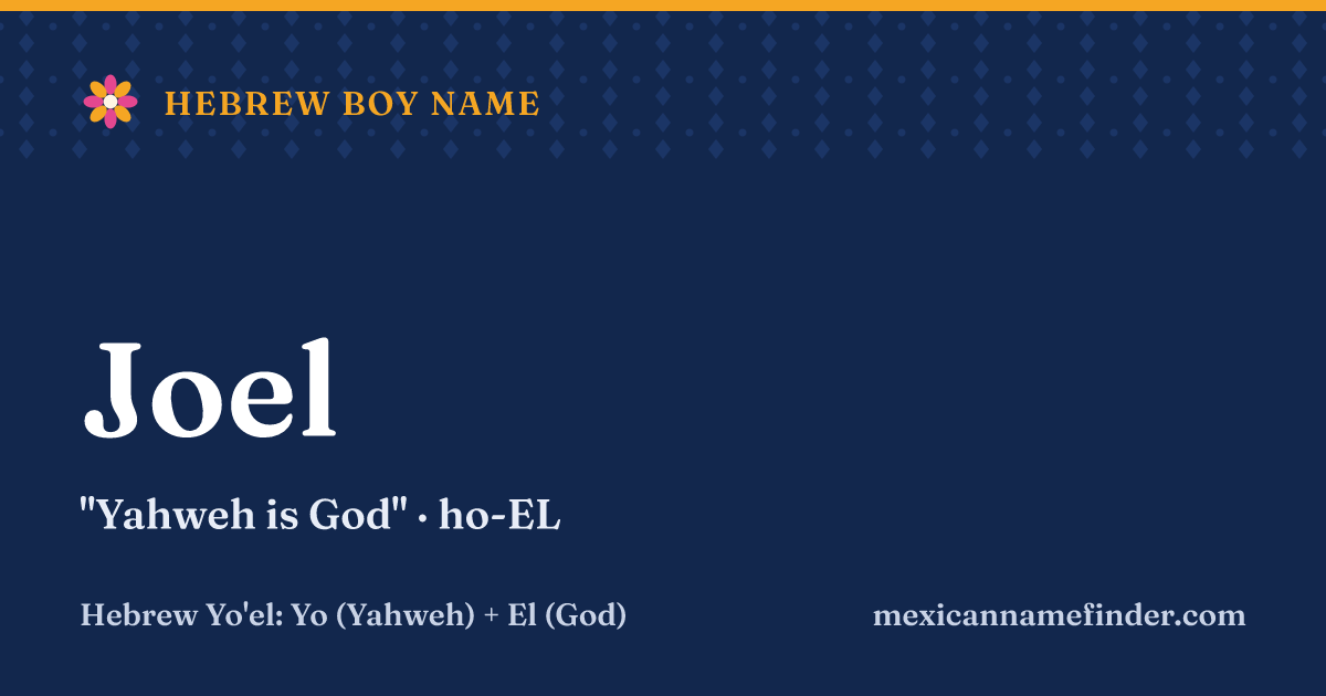Joel means Yahweh is God