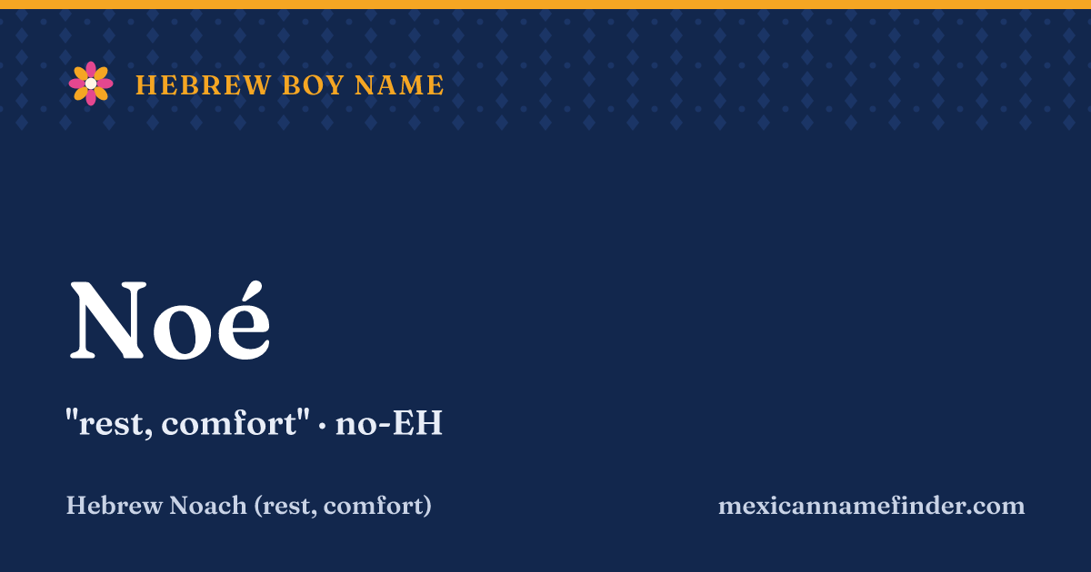 Noé means rest, comfort