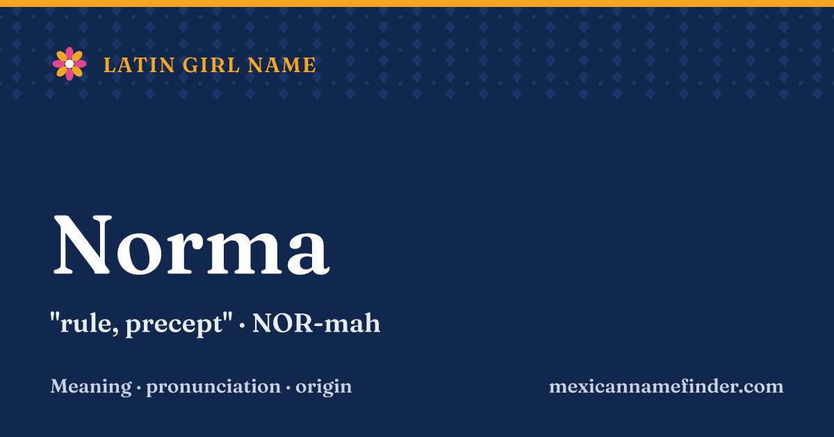 Norma means rule, precept