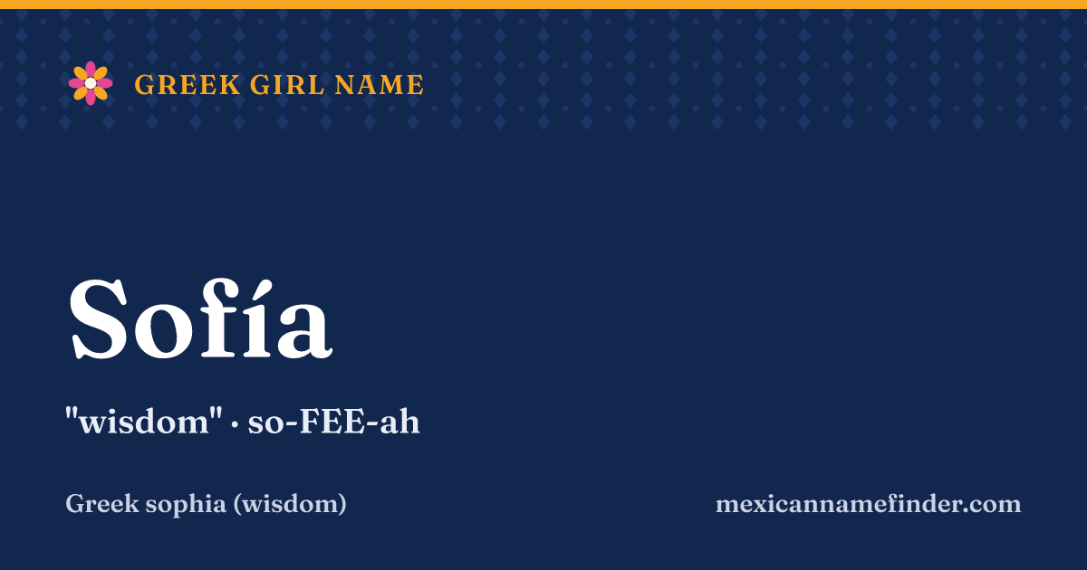 Sofía means wisdom