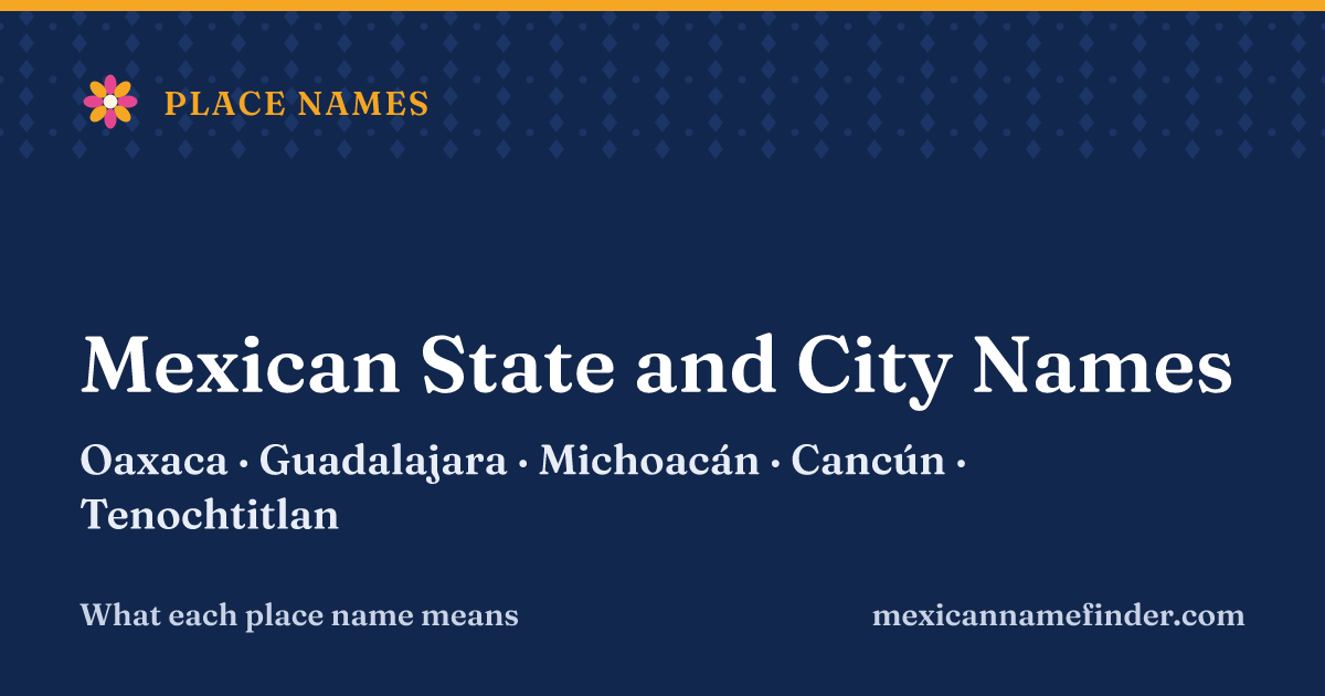 What Mexican state and city names mean