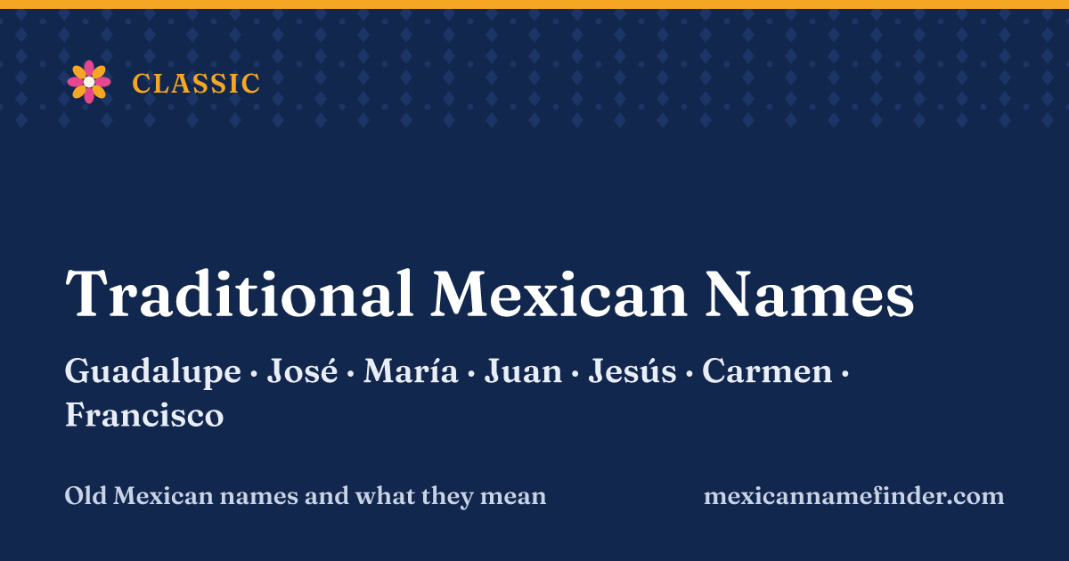 Traditional Mexican names